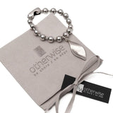 Layered statement chain bracelets and bangle, stacked chunky stainless steel cuffs