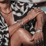 Silver Heart Necklace Set