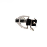 Standout leather and metal stirrup bracelet, bold equestrian bracelet