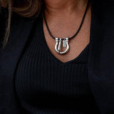 Large shackle necklace bracelet and ring set, uno de 50 style horseshoe jewelry, u bolt jewelry set