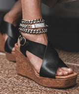 Bold triple wrap anklet can also be worn as bracelet or necklace, Adjustable Stainless Steel Chain body jewelry
