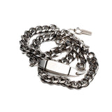 Bold triple wrap anklet can also be worn as bracelet or necklace, Adjustable Stainless Steel Chain body jewelry