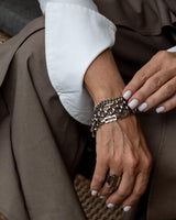 Multi-Strand Stainless Steel Layered Bracelet Stack