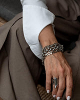 Bracelet stack, Layered bracelet with multi strands of stainless steel chains, tarnish resistant