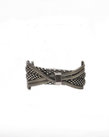 Bold, chunky silver snake chains intertwine in this statement bracelet, featuring an adjustable clasp for fit.
