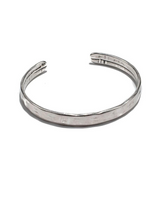 Silver bracelet on a white background