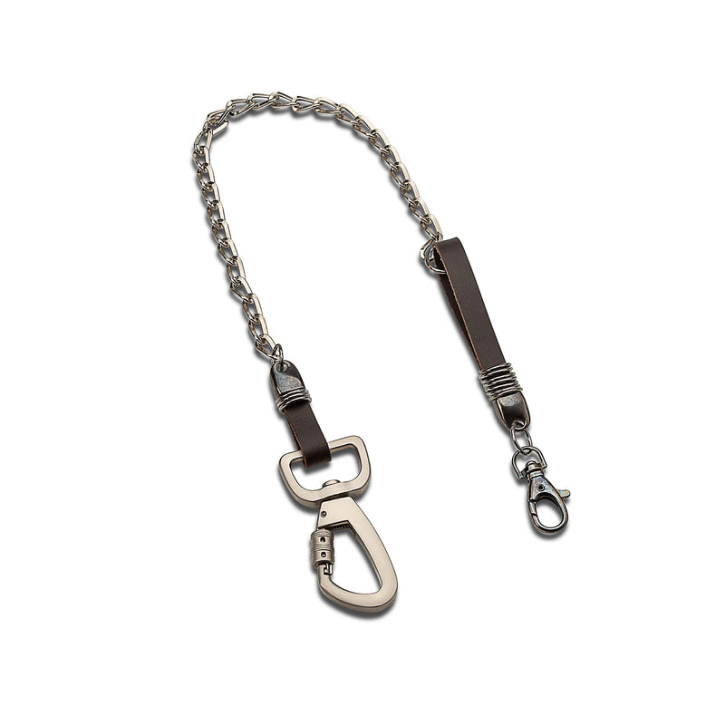 Bold leather walled chain that doubles as a Necklace  (M-7052)