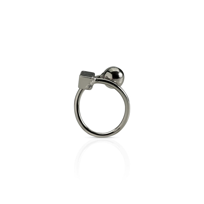 Funky Brass Square and Ball Ring (R-2044)​