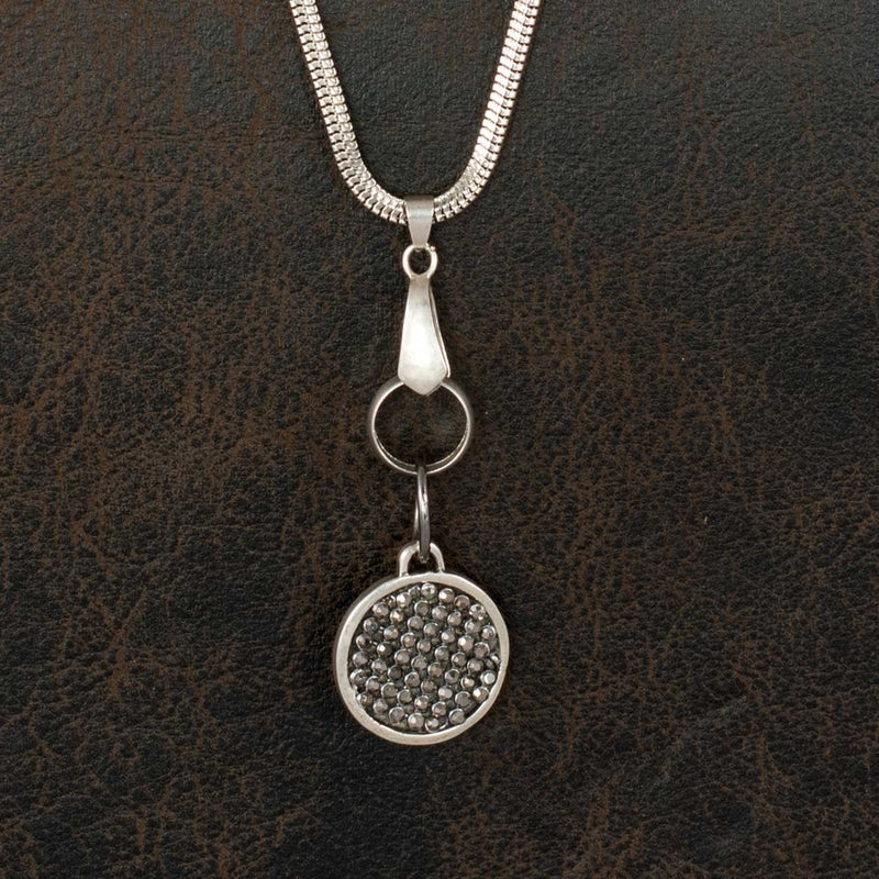 Necklace - Necklace With Sparkling Silver Strass Element (NC-1045)