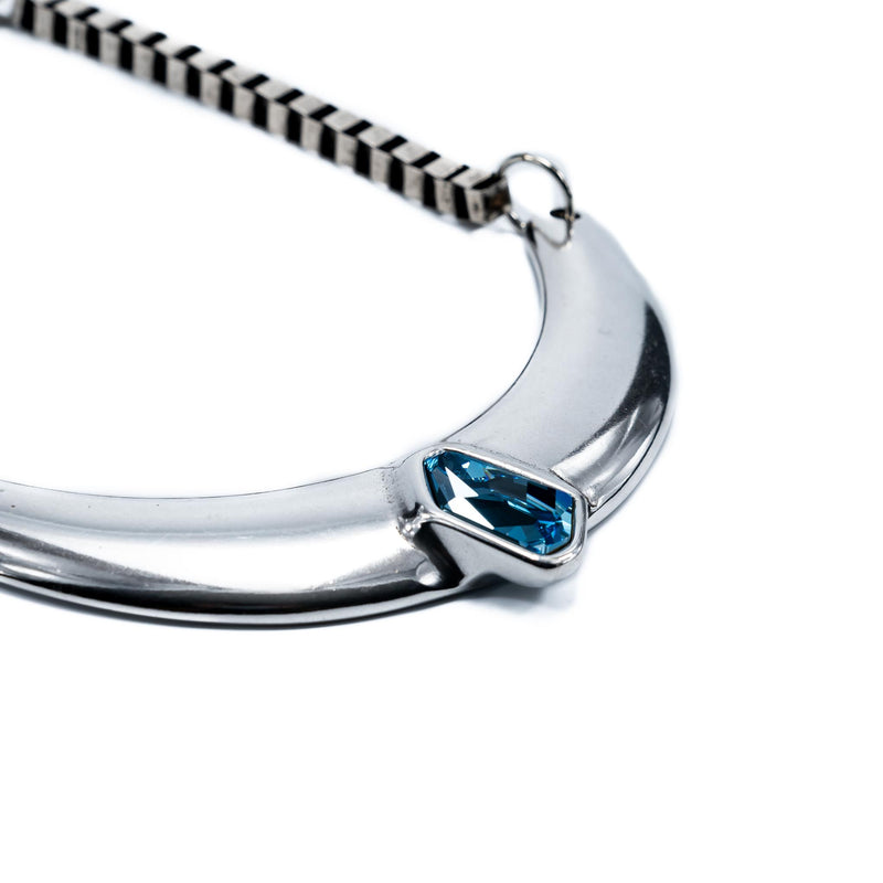 Necklace with blue diamond Swarovski crystal (NC-1078)