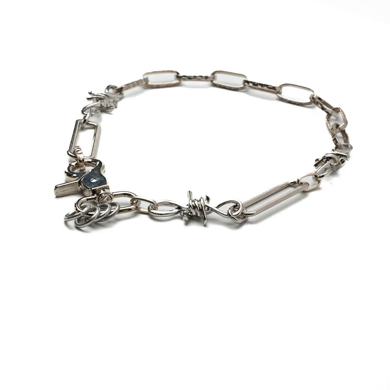 Barbed wire links necklace (NC-1170)