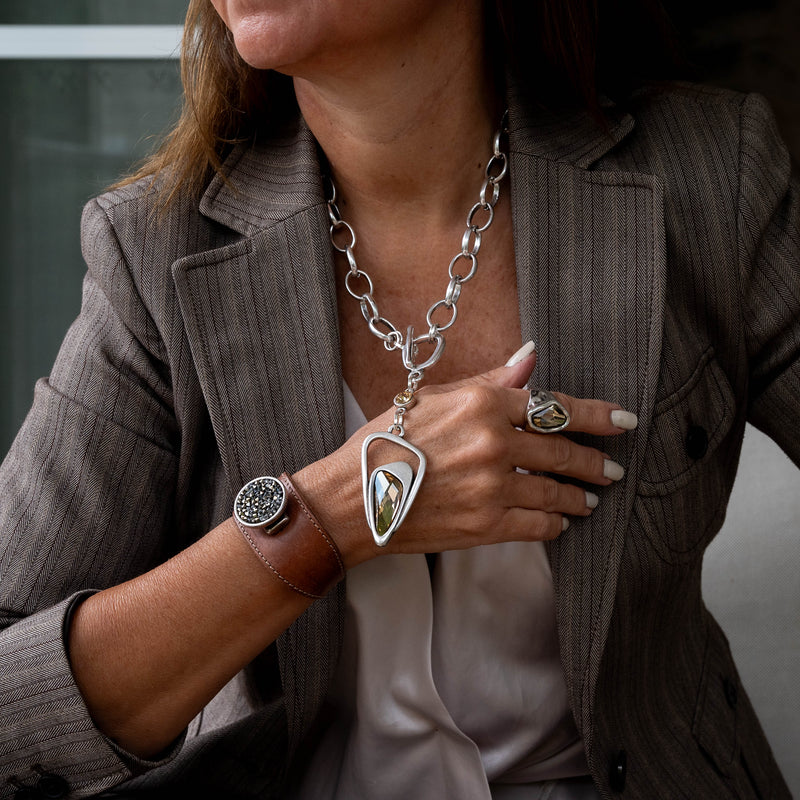 Necklace with Austrian crystal pendant (NC-1184, NC-1189)