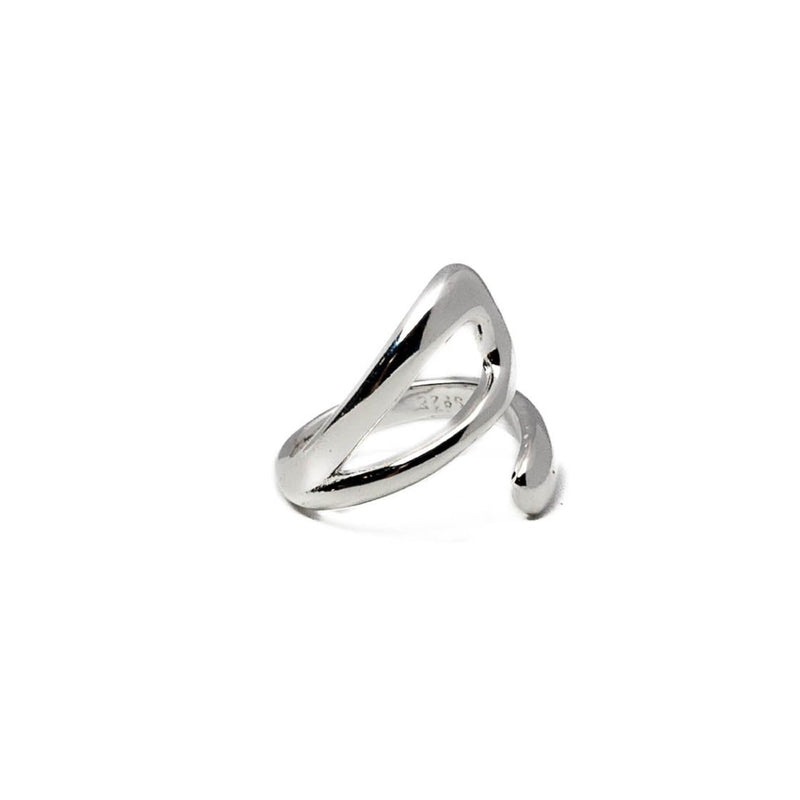 Sterling silver ring in strong geometric lines (R-2061) 