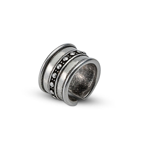 Wideband solid silver engraved ring (R-2077) 