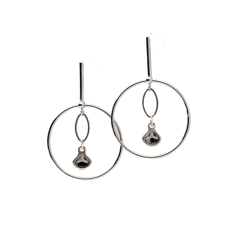 Loop Earrings with Austrian crystal (E-4054)