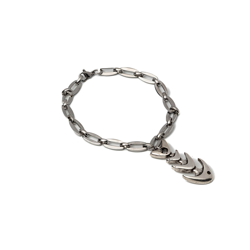 Silver metal fish anklet (BR-436)