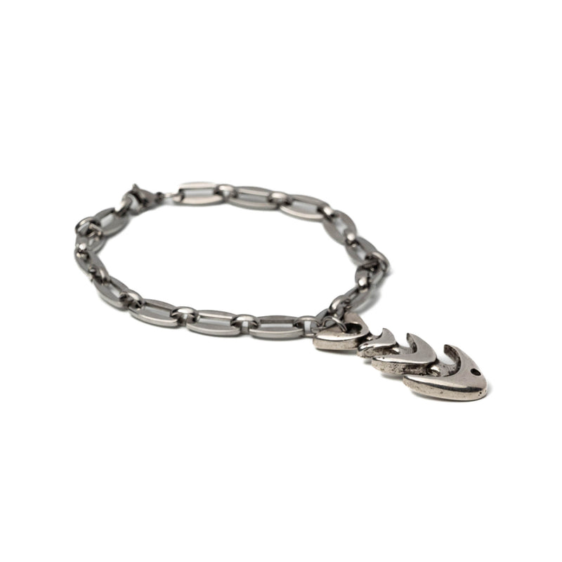 Silver metal fish anklet (BR-436)