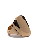 Chunky honey gold spring Bangle, Exaggerated geometric cuff bracelet