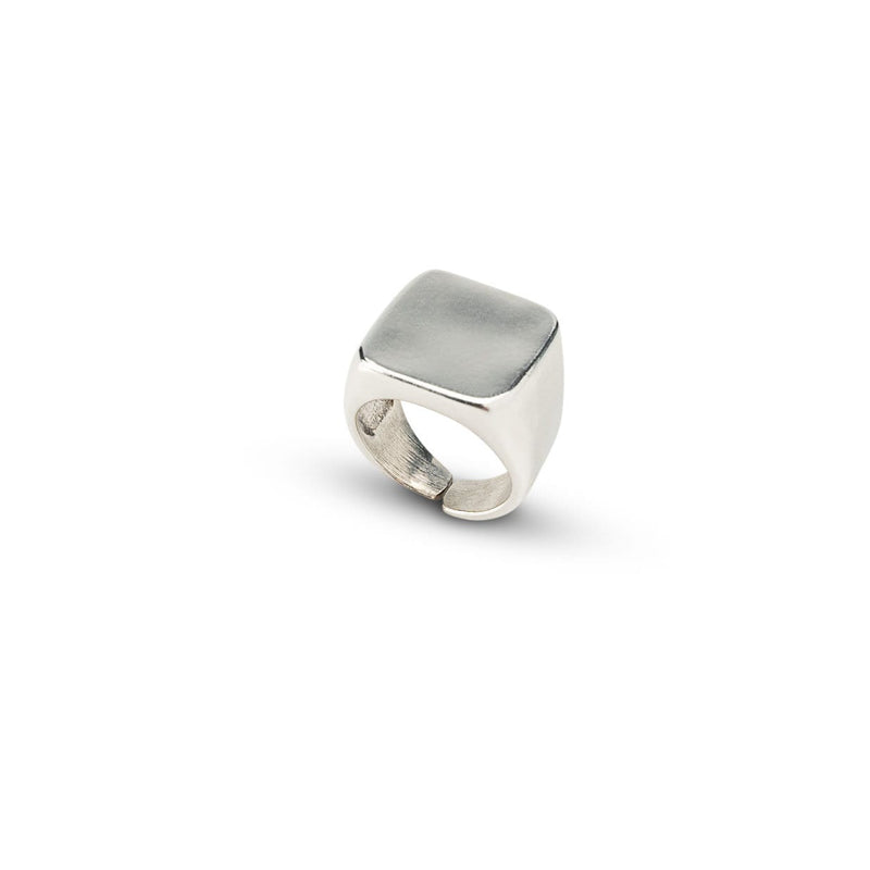 Chevalier rings, silver chunky Signet rings, bold minimal rings, Unisex edgy rings