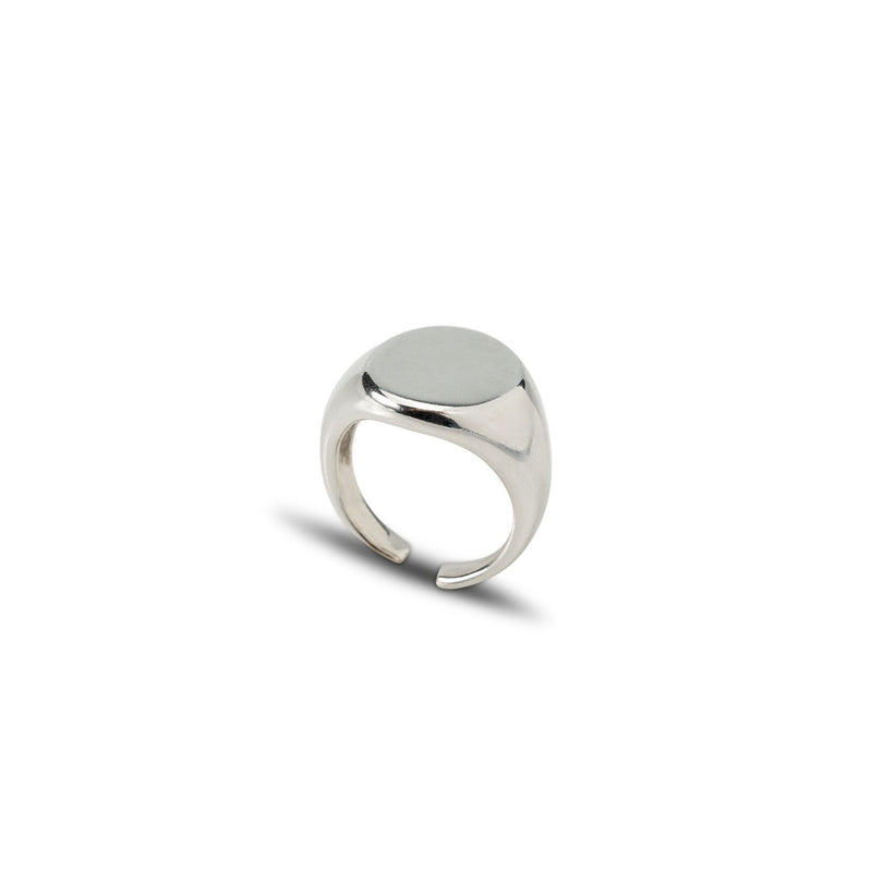 Chevalier rings, silver chunky Signet rings, bold minimal rings, Unisex edgy rings