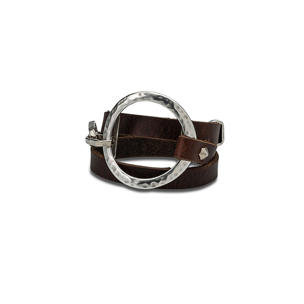 Unique wrap leather Bracelet, Standout unode50 style bracelet, edgy statement cuff bracelet
