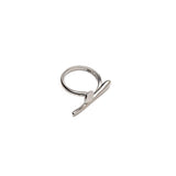 A modern architecturally designed statement ring, An edgy-chic stainless steel ring, Asymmetrical minimalistic art worn on your finger