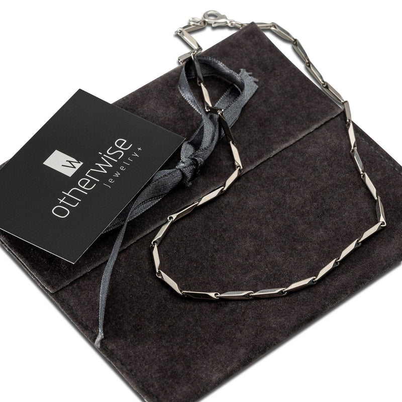 Men’s streetwear necklace, Minimal Stainless steel chain necklace, Male Casual everyday Necklace