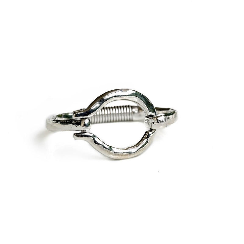 Unode50 style bangle, Chunky hammered loop cuff bracelet