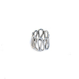 Spiral design ring, Boho Silver Spiral Statement Ring, Adjustable geometric ring
