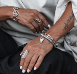 Unode50 style bracelets, Bold and unique chains designed to make a statement, Silver plated boho bracelets, Unique high quality gift!