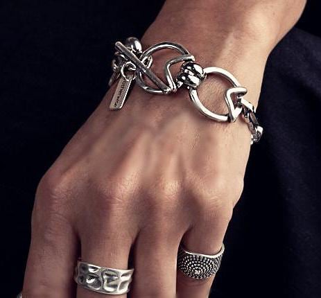 Unode50 style bracelets, Bold and unique chains designed to make a statement, Silver plated boho bracelets, Unique high quality gift!