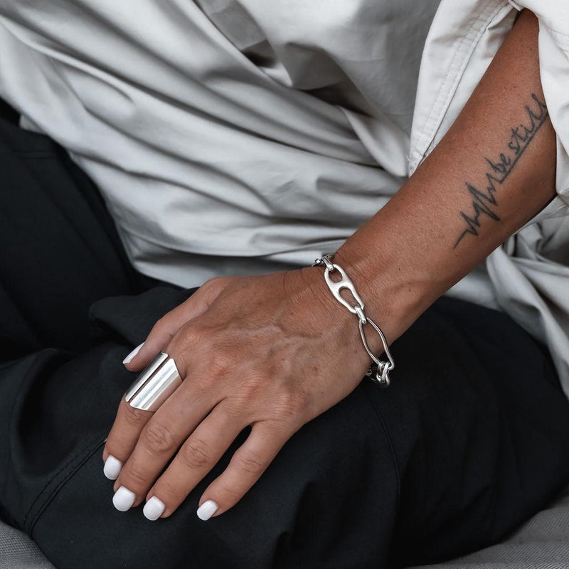 Unode50 style bracelets, Bold and unique chains designed to make a statement, Silver plated boho bracelets, Unique high quality gift!