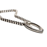 Rock style sunglasses holder with box chain and carabiner, Fashionable eyeglasses necklace, Edgy choker, perfect gift