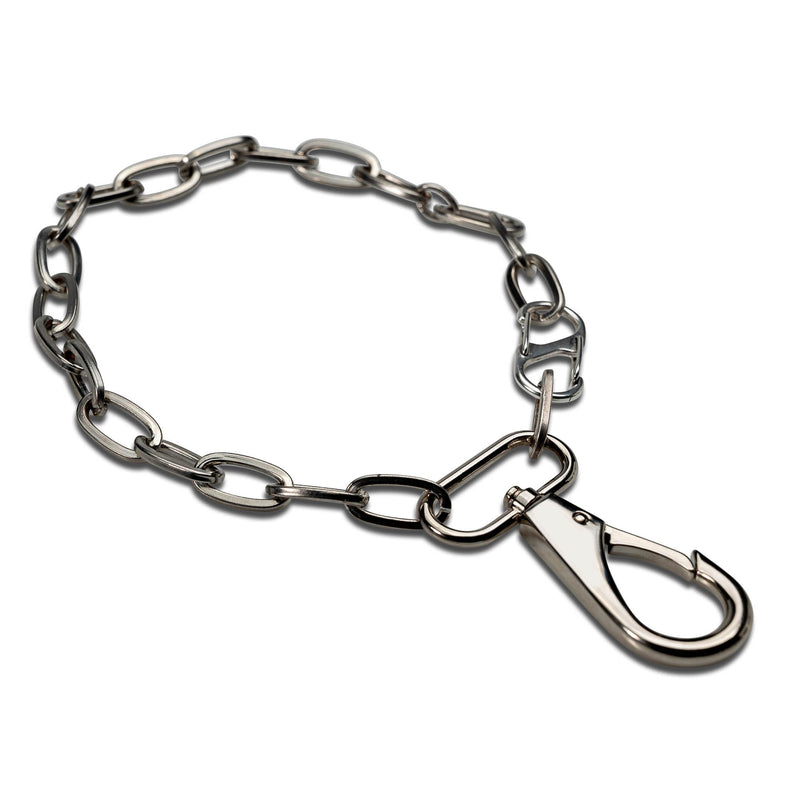 Chunky Industrial Style Lobster Clasp, Keychain Choker Necklace, Bold Silver Tone Lobster Keyring Pendant Choker Necklace