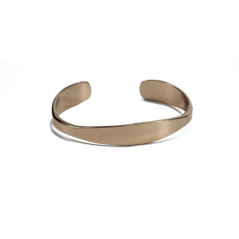 Rose gold cuff bangle with flexible metal, Classy cuff bangle, Stackable Bracelet, Unique Jewelry, Unique gold Bracelet, Gift for women
