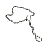 Classy stainless steel chain necklace with drop pendant, Elegant ball chain and hook necklace