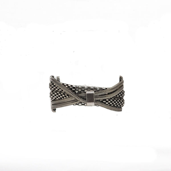 Chunky snake chains bracelet, bold and edgy silver bracelet