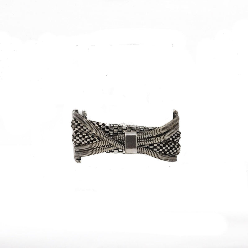 Chunky snake chains bracelet, bold and edgy silver bracelet
