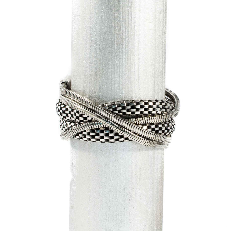 Chunky snake chains bracelet, bold and edgy silver bracelet