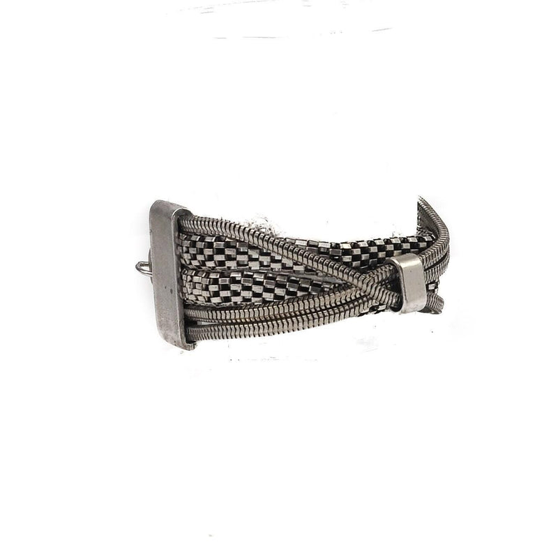 Chunky snake chains bracelet, bold and edgy silver bracelet
