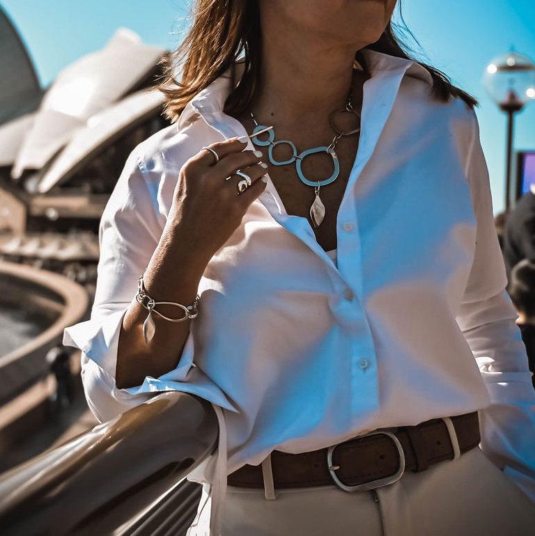 Edgy chic necklace and bracelet set, unique silver curb bracelet, stainless steel chain, classy bold abstract set, standout statement set