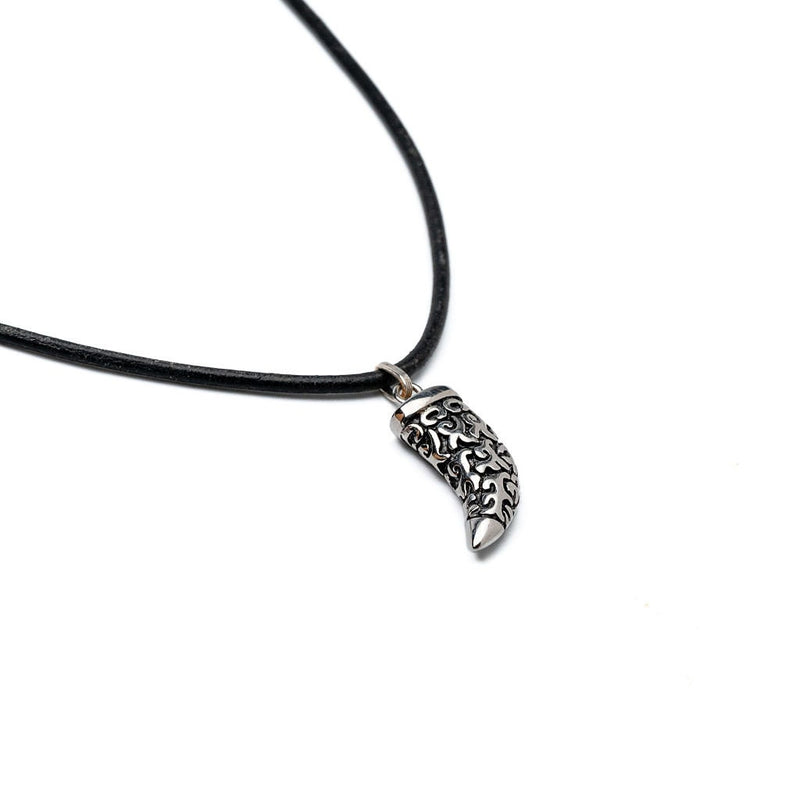 Layered leather and metal necklaces, Stacked edgy necklaces, Unisex Statement pieces, Layered pendant, Tooth pendant, semi precious choker