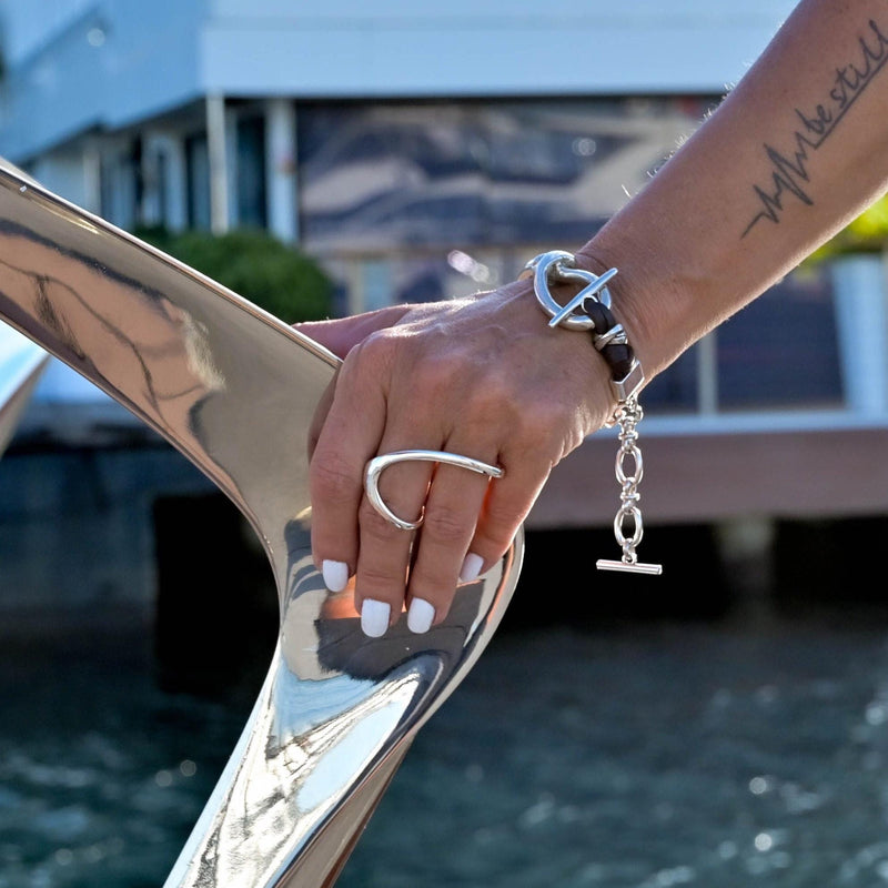 Funky two finger ring, Irregular Sterling Silver plated ring, adjustable geometric ring, gold plated two finger ring