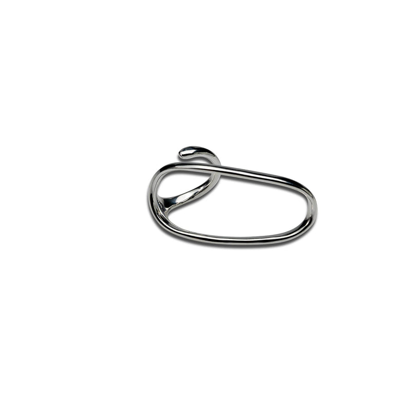Funky two finger ring, Irregular Sterling Silver plated ring, adjustable geometric ring, gold plated two finger ring