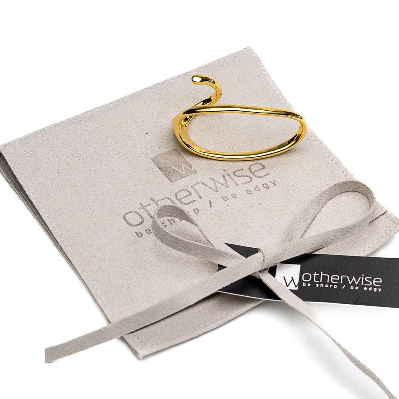 Funky two finger ring, Irregular Sterling Silver plated ring, adjustable geometric ring, gold plated two finger ring