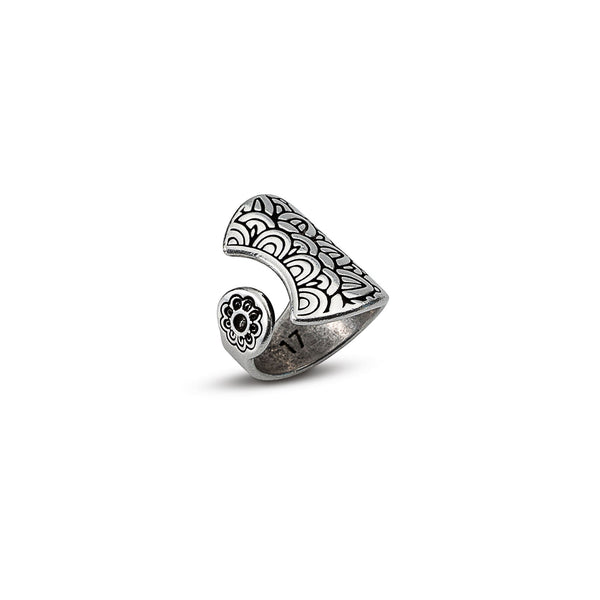 Mandala ethnic ring, Indian style ring , Floral Engraved ring, Adjustable Ring, Boho-chic ring, gift for her