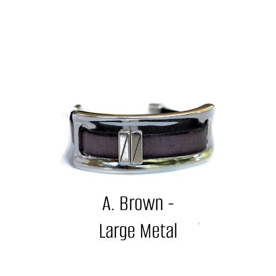 Strong metal and soft leather cuff bracelets, Unique bracelets in unode50 style
