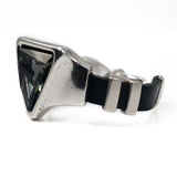 Bracelet with silver black triangular Austrian crystal