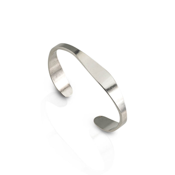 Silver-plated cuff bangle
