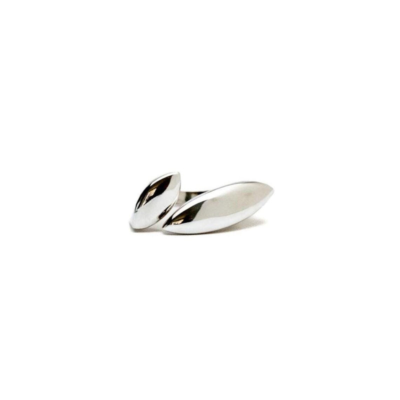 Minimalist modern 925 sterling silver ring, Funky high quality jewelry, Simple Wavy Flat Top Open Ring
